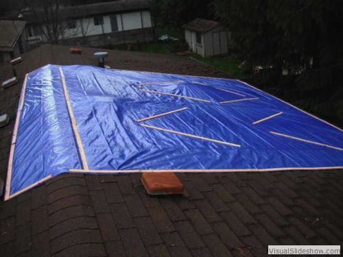 After - Tarp properly secured